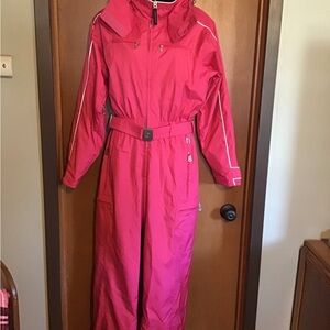 Vintage BOGNER pink Ski Suit and Hat 10
